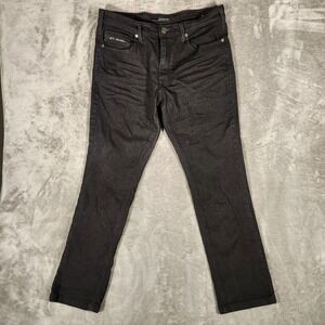 Fried Denim Slim Jeans Mens 34x30 Black Excellent Stretch Cotton Blend Pants